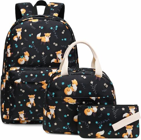 Kouxunt Girls School Backpacks for Kids Teens, 3-in-1 School Bag Bookbags Set with Lunch Bag Pencil Case in Saudi Arabia