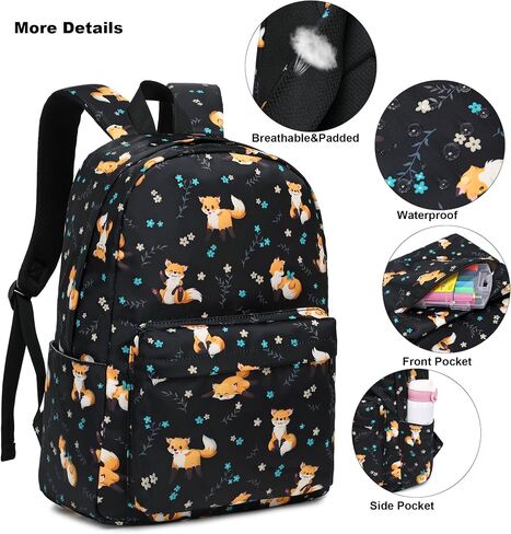 Kouxunt Girls School Backpacks for Kids Teens, 3-in-1 School Bag Bookbags Set with Lunch Bag Pencil Case in Saudi Arabia