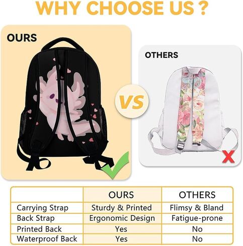 Axolotl School Backpack for Boys Girls, 16 Inch Blue Backpacks for Kids, Lightweight Cartoon Bookbag for Travel in Saudi Arabia