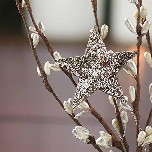 Platinum Star Pip Candle Ring | 2 Pc Set | 6.5 with 3.5 Center | Pip Berry Christmas Candle Ring Wreath in Saudi Arabia