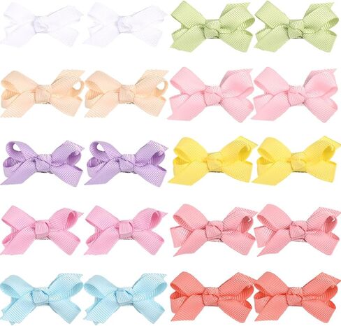 مشابك صغيرة من رؤيا لشعر الأطفال الناعم، مشابك شعر للأطفال، أقواس صغيرة للرضع، إكسسوارات شعر للفتيات الصغيرات، مشابك شعر لحديثي الولادة، 20 قطعة شعر (B-20 قطعة) in Kuwait