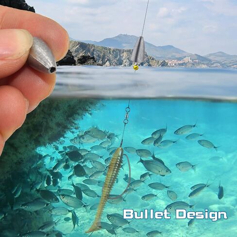 Gefischtter Fishing Weight Sinker Fishing Lead Weights Round Split Shot Sinker Drop Lead Weights No-Roll Olive Heart Removable Fishing Line Sinkers Kit Snagless Sinker Rig for Saltwater and Freshwater in Saudi Arabia