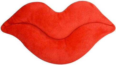 CHELEI2019 23.6 "وسادة الشفاه ثلاثية الأبعاد شكل الشفاه الحمراء أفخم رمي وسادة لعبة ديكورا للمنزل والأريكة والسرير in Kuwait