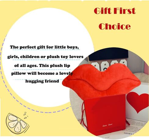 CHELEI2019 23.6 "وسادة الشفاه ثلاثية الأبعاد شكل الشفاه الحمراء أفخم رمي وسادة لعبة ديكورا للمنزل والأريكة والسرير in Kuwait