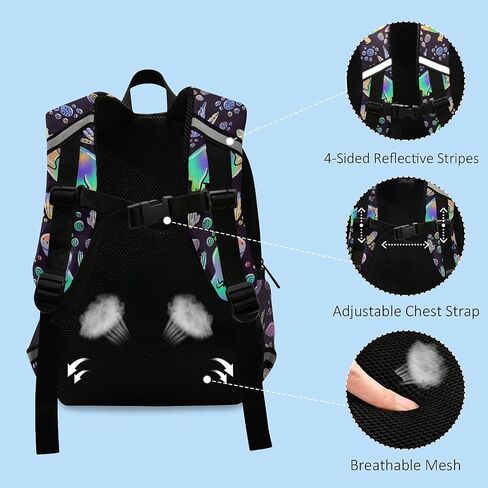 Rainbow Dinosaurs Toddler Backpack for Kids Boy Girls Age 3-6, Preschool Mini Backpack with Leash in Saudi Arabia
