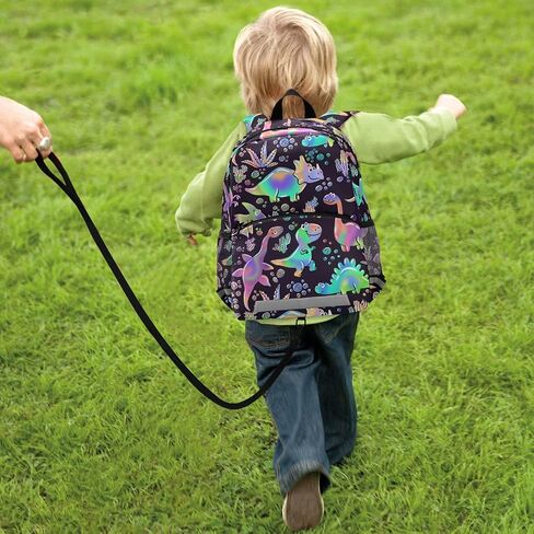 Rainbow Dinosaurs Toddler Backpack for Kids Boy Girls Age 3-6, Preschool Mini Backpack with Leash in Saudi Arabia