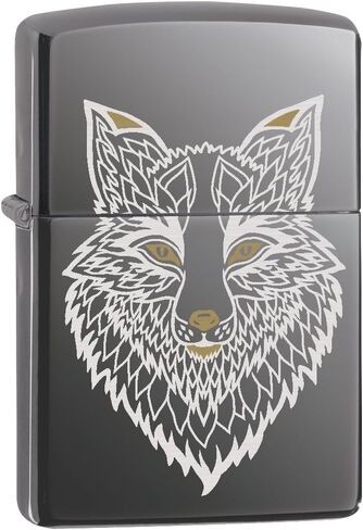 Zippo Lighter: Engraved Fox - Black Ice 78108 in Saudi Arabia