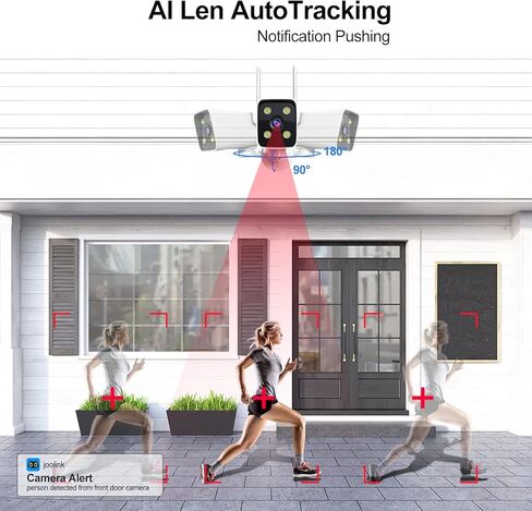 5MP Wireless Security Camera Outdoor - AI Auto Tracking Home WiFi Camera with Two Way Talk, PTZ, Color Night Vision, 24/7 Recording Monitor System for Indoor Outdoor Surveillance in Kuwait