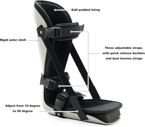 Plantar Fasciitis Night Splint, Sleeping Stretch Boot, Grey, M in Saudi Arabia