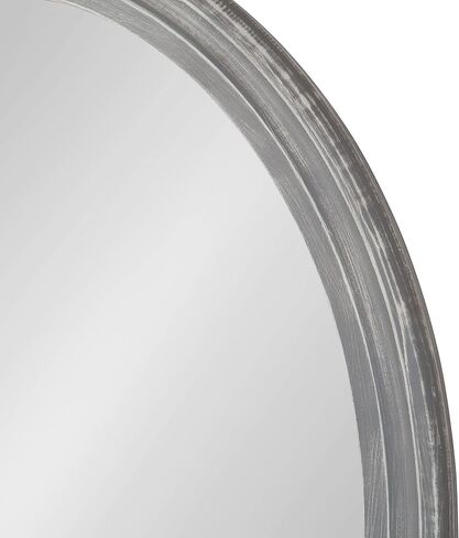 Kate and Laurel Mansell Farmhouse Oval Wood Framed Wall Mirror, 24 x 30, Rustic Gray, Decorative Modern Mirror for Wall in Saudi Arabia