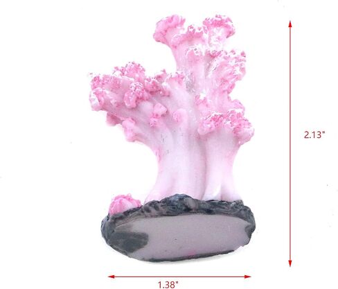 Semetall 2Pcs Sea Coral Aquarium Ornament, Artificial Sea Coral Plants Decorations for Fish Tank and Aquarium(Pink) in Saudi Arabia