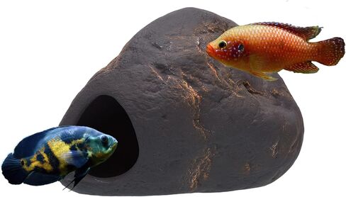Plecoceramics Cichlid Stone Magma Decoration - Large Aquarium Rock - Fish Tank Hideaway Decor for Cichlids in Saudi Arabia