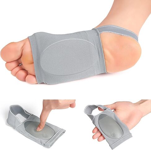 2pair Arch Support Wraps Arch Support Compression Sleeves Fasciitis Braces for Fallen Arches For Men And Women Foot Relief Cushion（Grey） in Kuwait