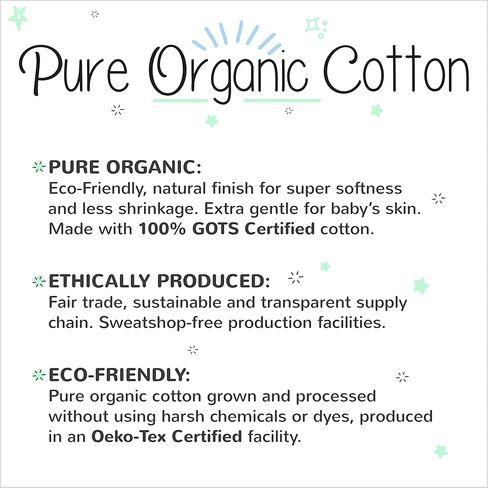 Lamaze Organic Baby baby-girls Short Sleeve Cotton Bodysuit, Snap Closure Shirt (pack of 3) in Kuwait