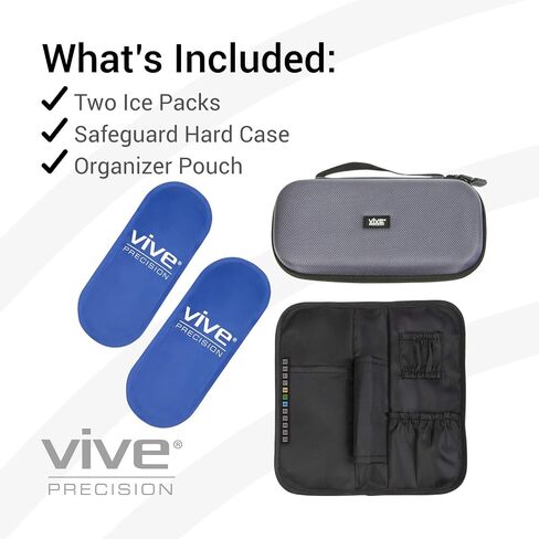 Vive Precision Insulin Travel Case - Cooler Bag for Diabetic Supplies, Medicine, Pen, Vial Supply - Insulated Holder & Cooling Ice Pack - Cold Carrying Storage Organizer for Women, Men, Kids in Saudi Arabia