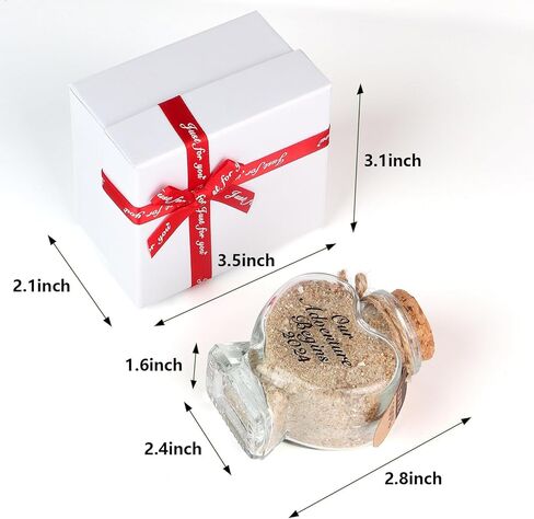 Honeymoon Sand Keepsake Jar - Honeymoon Gifts for Newlyweds Couple,Wedding,Engagement Vacation Travel - Wedding Gifts for Couple with Unique Romantic (HEART SHAPED JAR) in Saudi Arabia