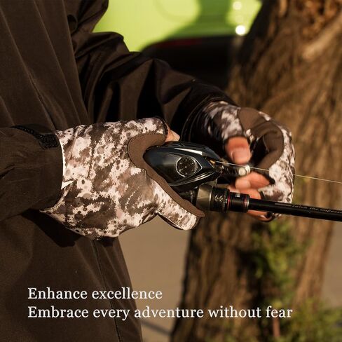 Pristis UPF 50+ Fishing Fingerless Gloves, Breathable Water/Jungle CAMO | UV Protection Thin Half-finger Sun Gloves for Men Women Boys Kids Kayaking Paddling Hiking Sailing Canoeing Saltwater in Kuwait