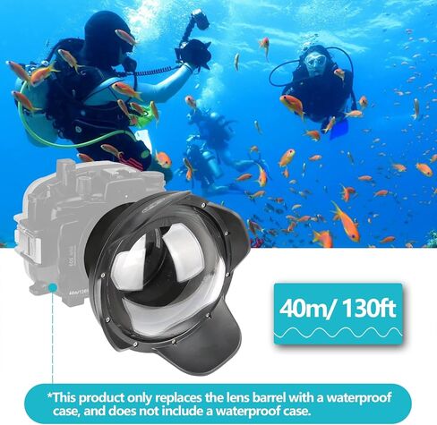 Seafrogs Wide Angle Dome Port Rechangeable housing Fisheye Wide Angle housing Lens for Seafrogs Waterproof Camera Case (WA005-F) in Kuwait