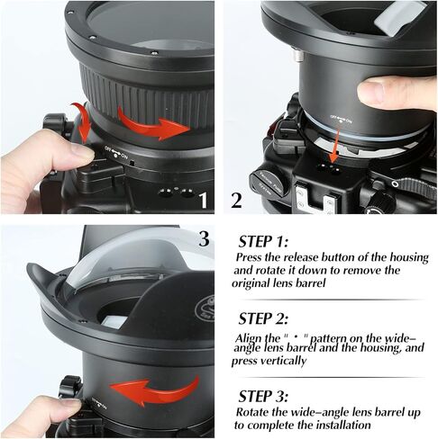 Seafrogs Wide Angle Dome Port Rechangeable housing Fisheye Wide Angle housing Lens for Seafrogs Waterproof Camera Case (WA005-F) in Kuwait