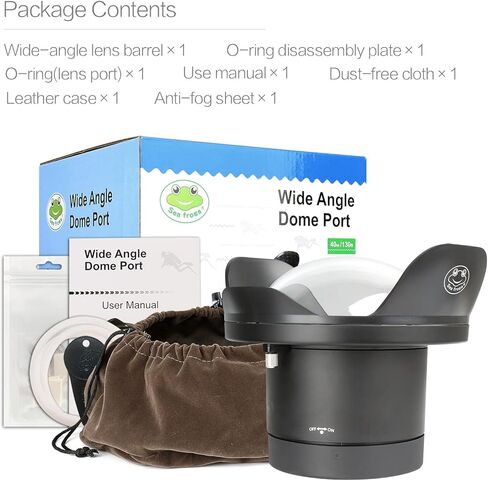 Seafrogs Wide Angle Dome Port Rechangeable housing Fisheye Wide Angle housing Lens for Seafrogs Waterproof Camera Case (WA005-F) in Kuwait