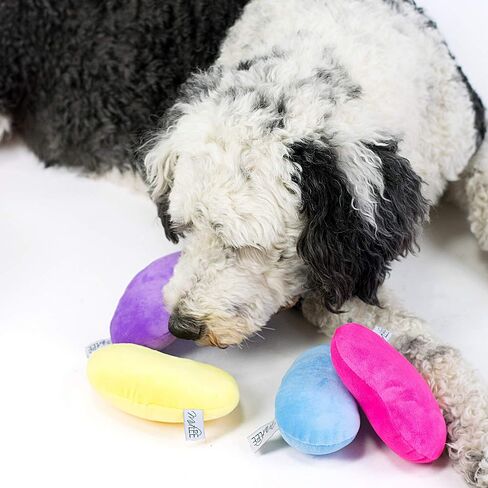 Midlee Jelly Bean Easter Dog Toy- Set of 4 (Small) in Saudi Arabia