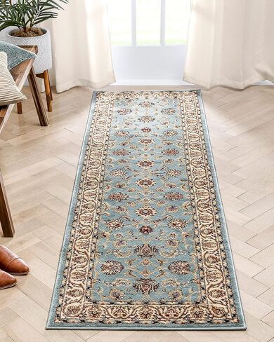 Well Woven Barclay Collection Sarouk Red 2x7 Runner Rug - for Hallways, Kitchens, and Entryways in Saudi Arabia