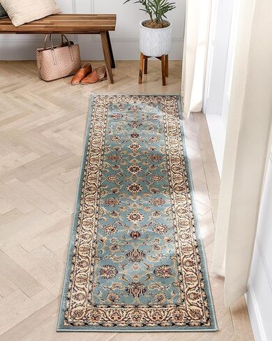 Well Woven Barclay Collection Sarouk Red 2x7 Runner Rug - for Hallways, Kitchens, and Entryways in Saudi Arabia