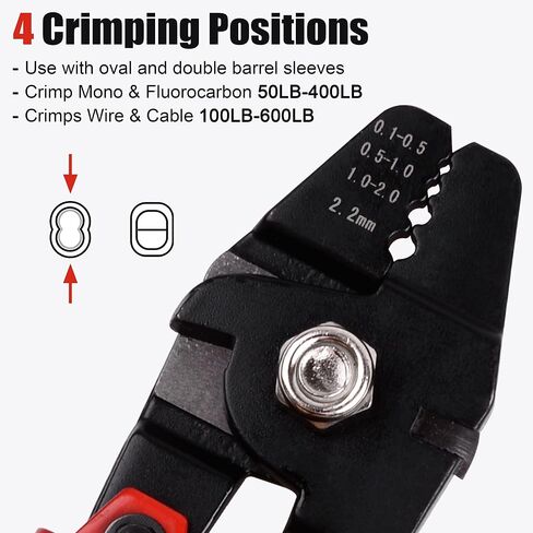 OROOTL Fishing Crimping Tool Kit Fishing Crimping Pliers with 500pcs Crimp Sleeves Fishing Beads Wire Rope Crimping Tool High Carbon Steel Crimping Pliers Aluminum Copper Loop Sleeves Set in Saudi Arabia