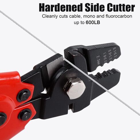 OROOTL Fishing Crimping Tool Kit Fishing Crimping Pliers with 500pcs Crimp Sleeves Fishing Beads Wire Rope Crimping Tool High Carbon Steel Crimping Pliers Aluminum Copper Loop Sleeves Set in Saudi Arabia