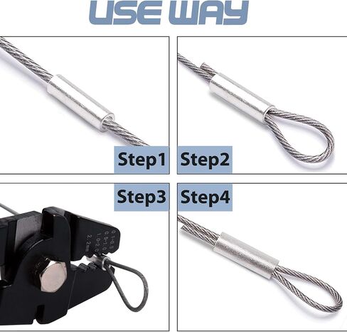OROOTL Fishing Crimping Tool Kit Fishing Crimping Pliers with 500pcs Crimp Sleeves Fishing Beads Wire Rope Crimping Tool High Carbon Steel Crimping Pliers Aluminum Copper Loop Sleeves Set in Saudi Arabia