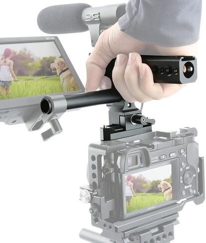 NICEYRIG NATO Handle with Quick Release Safety Rail 70mm, 15mm Rail Block DSLR Camera Cage Top Grip Handgrip Applicable for Sony A7SIII /A7RIV/A7RIII/A7III/A7II in Saudi Arabia
