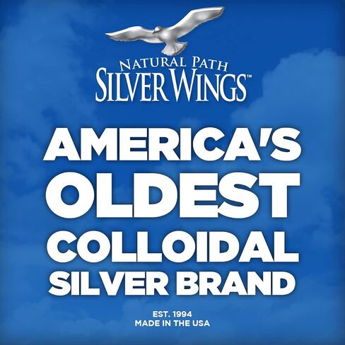 Natural Path Silver Wings Colloidal Silver 250ppm 32oz - Premium Glass Bottle - Natural Mineral Supplement for Immune Support - 250 PPM (1250mcg) - 32 oz in Saudi Arabia