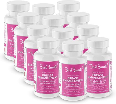 Breast Enhancement Pills - Vegan Friendly - 3 Month Supply | #1 Natural Way to a Fuller, Firmer Look by BUST BUNNY in Saudi Arabia