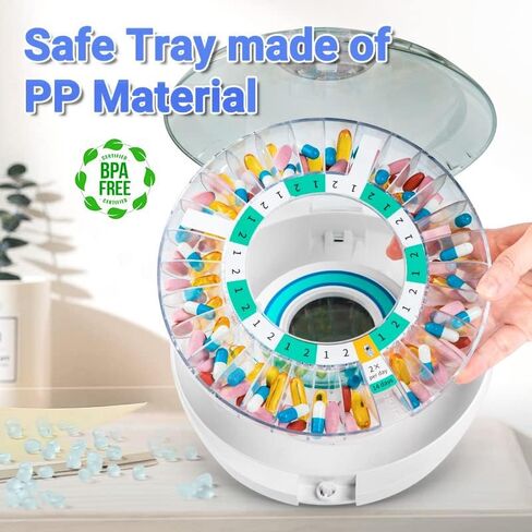 Zoksi Upgrade Bluetooth Automatic Pill Dispenser Machine for Elderly with Alarm, Smart Medication Pill Box 28 Day for Home Use, Eletronic Medicine Organizer Monthly, Timed Reminder in Kuwait