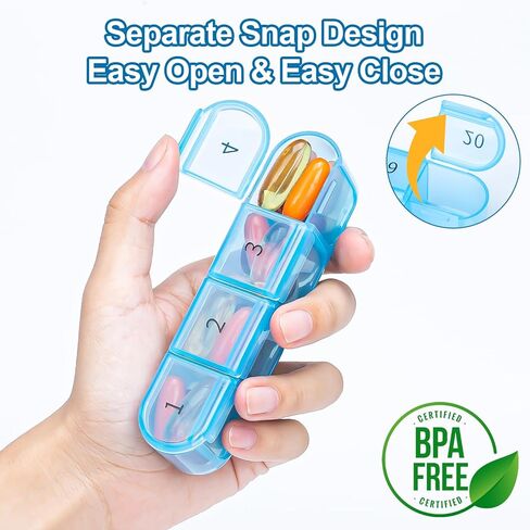 Betife Monthly Pill Organizer 1 Times a Day, 30 Day Pill Box, One Month Pill Case for Travel, 31 Day Pill Cases, Monthly Pill Storage, Medicine Organizer Container for Vitamins, Fish Oil, Pink in Kuwait