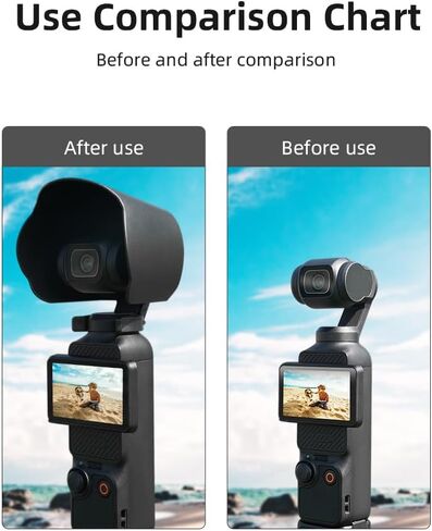 غطاء حماية من الشمس لعدسة الكاميرا من JIJIMICO لـ DJI Osmo Pocket 3 غطاء عدسة مضاد للوهج واقي عدسة ظلة غطاء حماية لـ Osmo Pocket 3 ملحقات الكاميرا in Kuwait