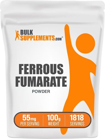 BulkSupplements.com Ferrous Fumarate Powder - Iron Supplement - Iron Supplement for Women - Iron Supplements for Men - Ferrous Fumarate Supplement (100 Grams - 3.5 oz) in Saudi Arabia