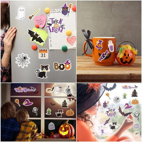21 Pcs Halloween Gel Window Clings, Halloween Window Clings for Kids Window Stickers Decorations Pumpkins Ghosts Bats Halloween Gel Clings for Glass Windows Classroom Home Party Decor in Saudi Arabia