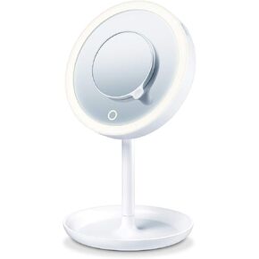 Beurer 5x Magnifying Double-Sided Cosmetic Vanity Makeup Mirror Illuminated | LED Lights | 360° Degree Swivel Rotation| Cordless | BS49 in Kuwait