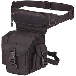 Drop Leg Pouch Outdoor Metal Hunt Detection Multi-Function Bag, Portable Treasure Holder Waist Bag (Black) in Saudi Arabia