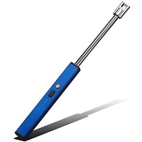 Elite Brands USA قوس كهربائي طويل مرن الرقبة USB قابلة لإعادة الشحن ولاعة عديمة اللهب مقاومة للرياح، مثالية لشموع الموقد وشوايات المطبخ وموقد فوانيس الشواء، ولاعة شعاع بلازما طويلة (أزرق) in Kuwait