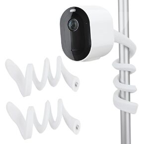 TEKCAM Flexible Twist Mount Compatible with Arlo Pro 2/Pro3/Pro4, Arlo Ultra 2 Outdoor Indoor Twist Mount Bracket Camera Adjustable Holder Attach Your Camera Wherever with No Tools, 2 Pack, White in Kuwait