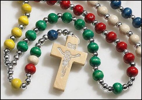 Value Priced Wood Mission Rosary in Saudi Arabia