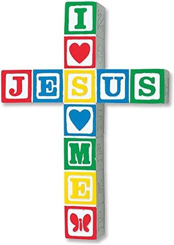Abbey Gift I Love Jesus Cross اللون الأساسي، 6.25 × 8.75 (56605T) in Kuwait