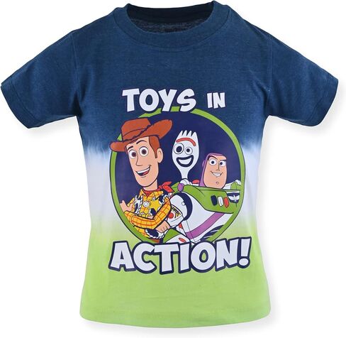Disney Toy Story Boys’ 3 Pack T-Shirts for Toddler and Little Kids – Blue/White/Green/Yellow in Saudi Arabia