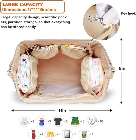 Diaper Bag Backpack for Mom & Dad, Multifunction Waterproof Baby Changing Bags, Large Nappy Bag Backpack in Saudi Arabia