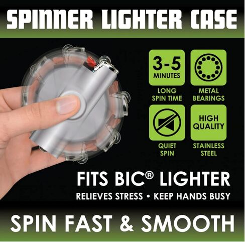 Spinner Lighter Case - Silver in Saudi Arabia