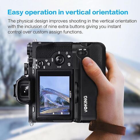 فوكينغ مقبض بطارية عمودي احترافي VK-C1EM متوافق مع كاميرات DSLR A7 A7S A7R in Kuwait
