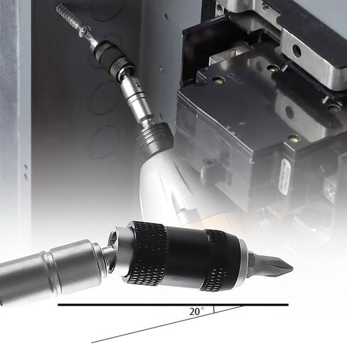 Kigauru 9 قطع مثقاب حامل تمديد مجموعة CR-V 1/4 بوصة عرافة عرقوب تشاك محول المغناطيسي مثقاب حامل التمحور مفك الإصدار مع تأثير محول المقبس أداة لزاوية مساحة ضيقة in Kuwait