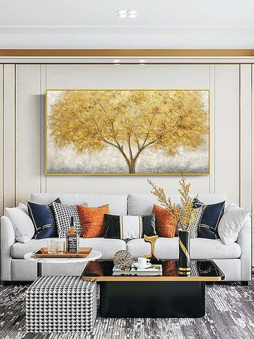 لوحة فنية جدارية تجريدية كبيرة من القماش الوردي لغرفة المعيشة - لوحة زيتية مجردة بإطار ذهبي لغرفة النوم - 3 قطع صور حديثة لتزيين الحائط لديكور المنزل جاهزة للتعليق مقاس 72 × 36 بوصة in Kuwait